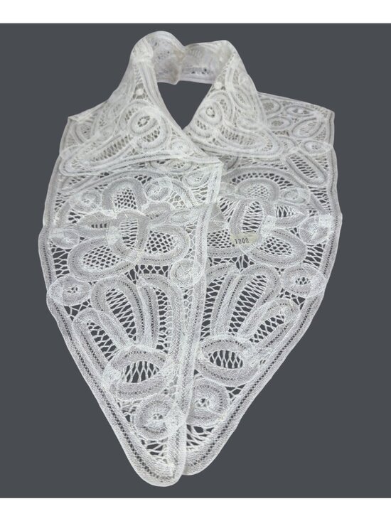Verschueren Accessories - Brussels Belgian Lace Collar Bridal Dress Front Yoke Victorian Cottagecore VTG